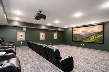 Movie theatre with surround sound